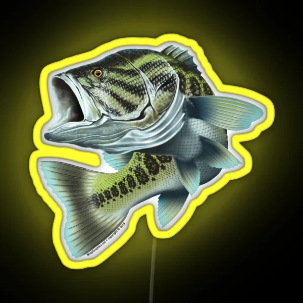 Largemouth Bass 2 RGB Neon Sign