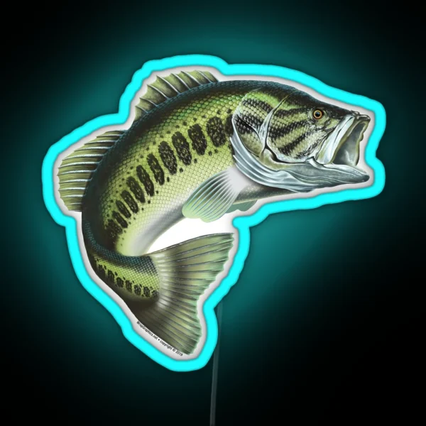 Largemouth Bass 3 RGB Neon Sign