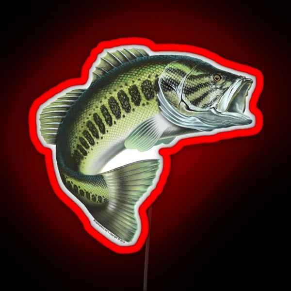 Largemouth Bass 3 RGB Neon Sign