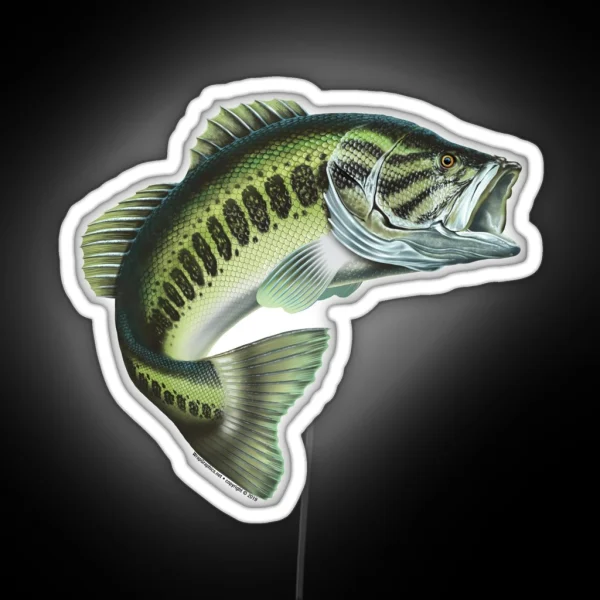 Largemouth Bass 3 RGB Neon Sign