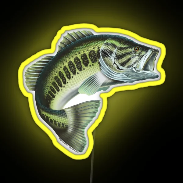 Largemouth Bass 3 RGB Neon Sign