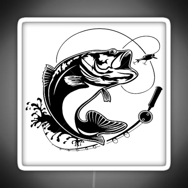 Largemouth Bass Action RGB Neon Sign