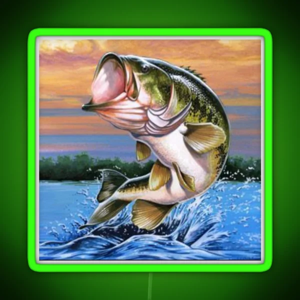 Largemouth Bass Collection RGB Neon Sign