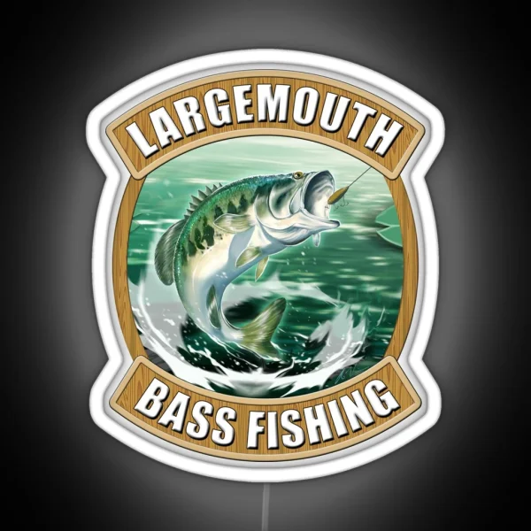Largemouth Bass Fishing RGB Neon Sign
