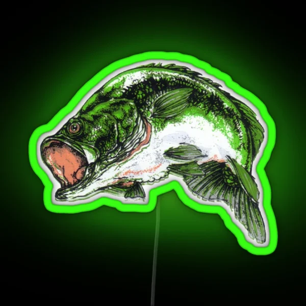 Largemouth Bass RGB Neon Sign