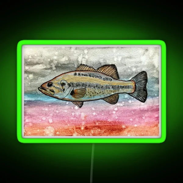 Largemouth Bass RGB Neon Sign