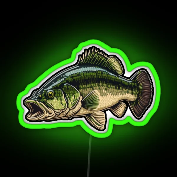 Largemouth Bass RGB Neon Sign