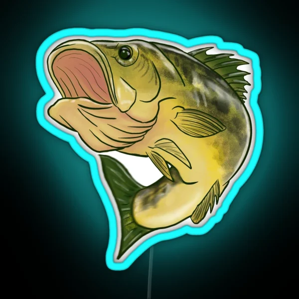 Largemouth Bass RGB Neon Sign