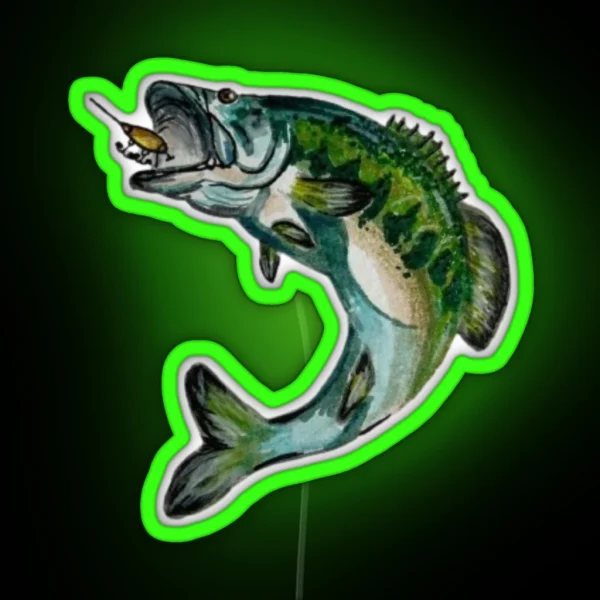 Largemouth Bass RGB Neon Sign