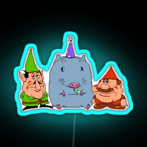 Lario Pizza Tower Gnome Forest Meme RGB Neon Sign
