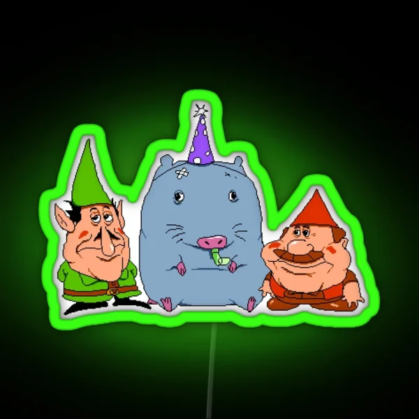 Lario Pizza Tower Gnome Forest Meme RGB Neon Sign