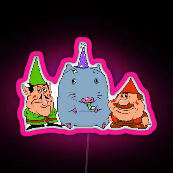 Lario Pizza Tower Gnome Forest Meme RGB Neon Sign