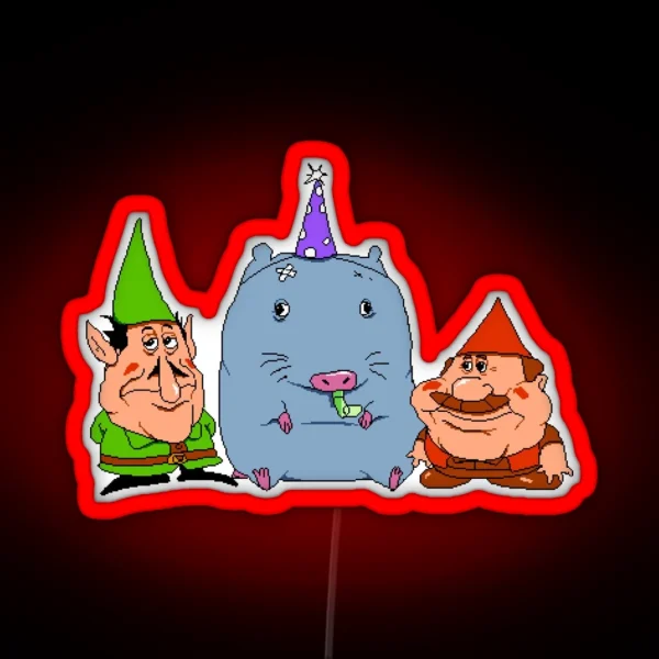 Lario Pizza Tower Gnome Forest Meme RGB Neon Sign