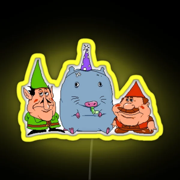 Lario Pizza Tower Gnome Forest Meme RGB Neon Sign