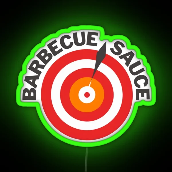 Lasso Inspired Barbecue Sauce Dart Board Design RGB Neon Sign