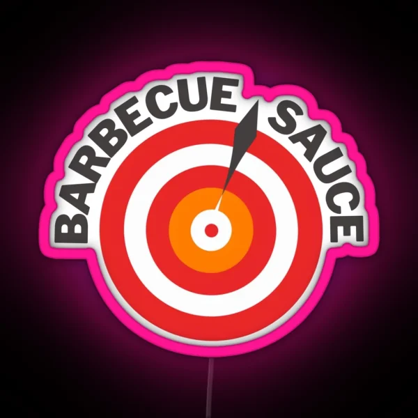 Lasso Inspired Barbecue Sauce Dart Board Design RGB Neon Sign