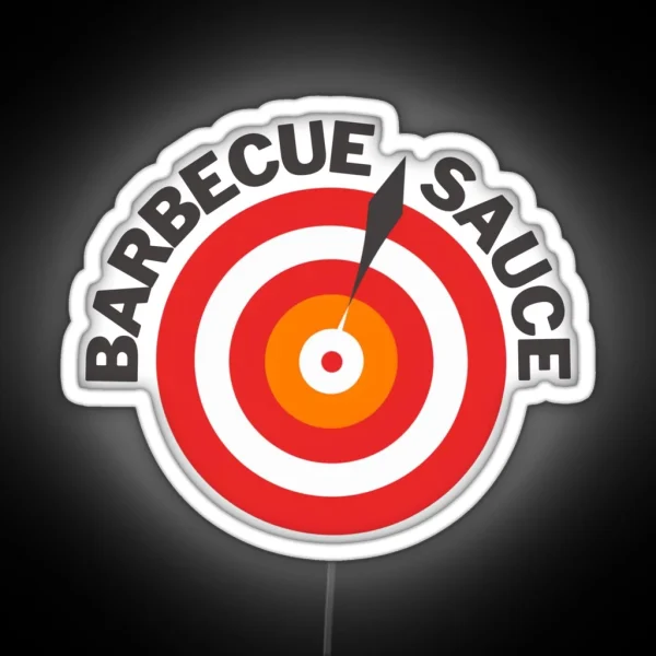 Lasso Inspired Barbecue Sauce Dart Board Design RGB Neon Sign