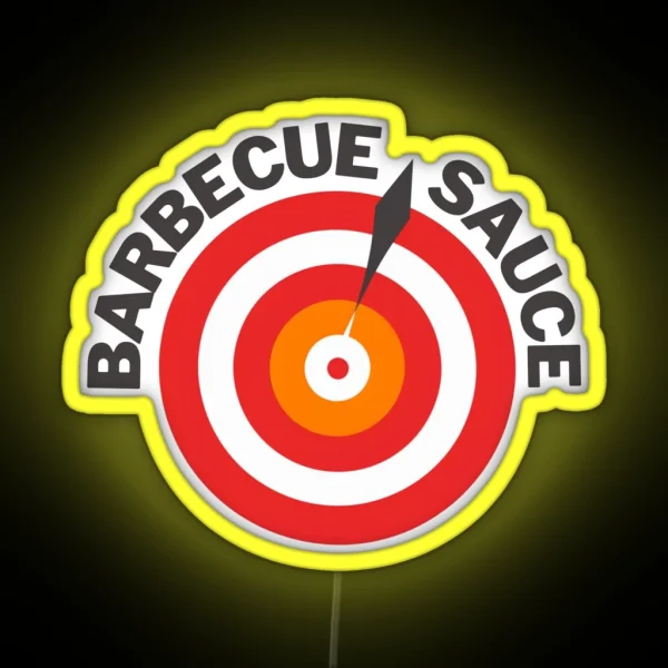 Lasso Inspired Barbecue Sauce Dart Board Design RGB Neon Sign