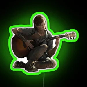 Last Of Us Ellie Guitar Clicker Realistic RGB Neon Sign