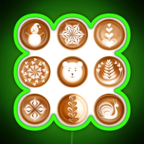 Latte Art For Coffee Lover Design RGB Neon Sign