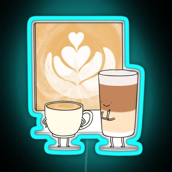Latte Art RGB Neon Sign