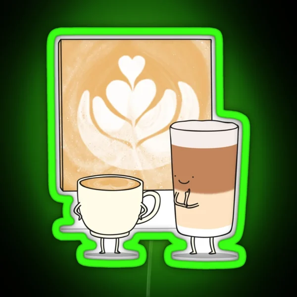 Latte Art RGB Neon Sign