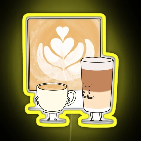 Latte Art RGB Neon Sign