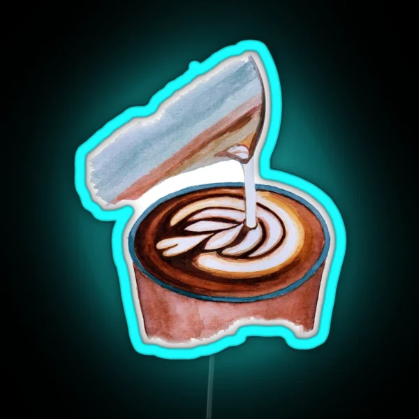 Latte Art RGB Neon Sign