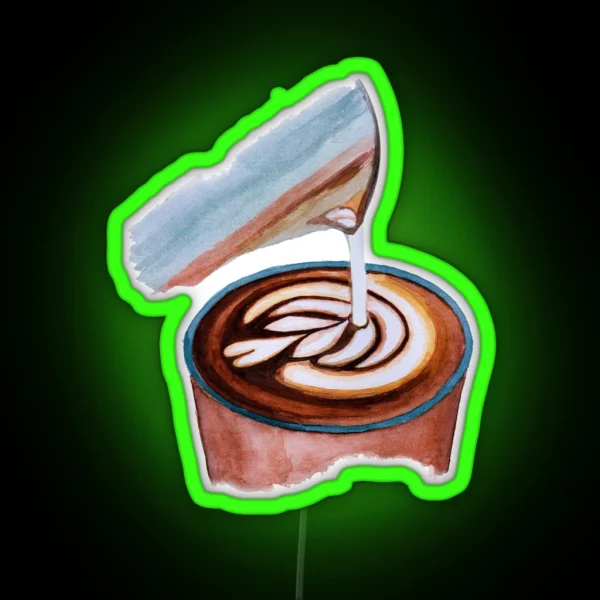Latte Art RGB Neon Sign