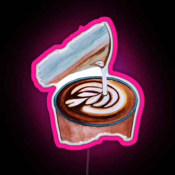 Latte Art RGB Neon Sign