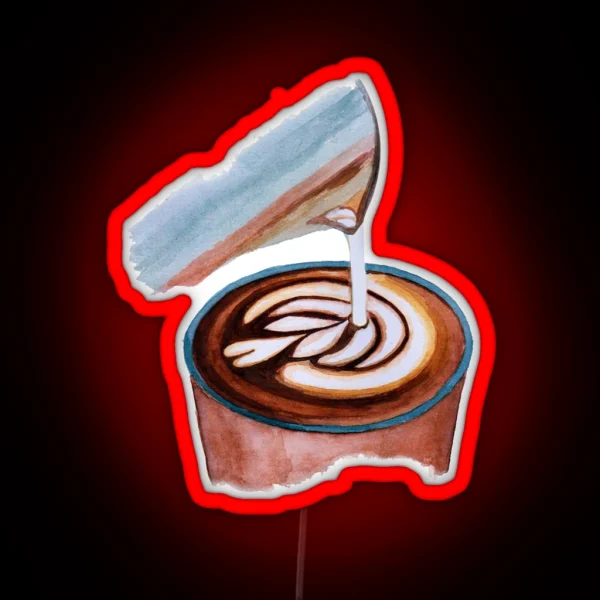 Latte Art RGB Neon Sign