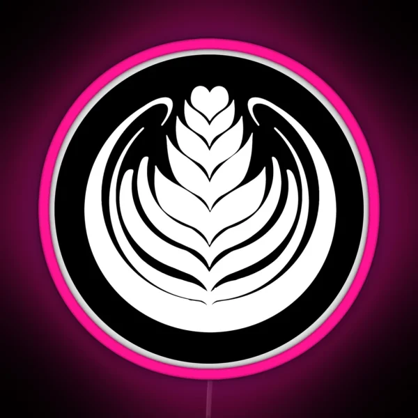 Latte Art Tulip Cercle Noir Series RGB Neon Sign