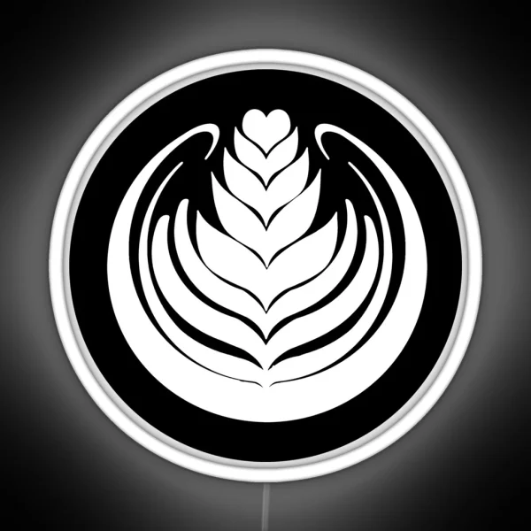 Latte Art Tulip Cercle Noir Series RGB Neon Sign