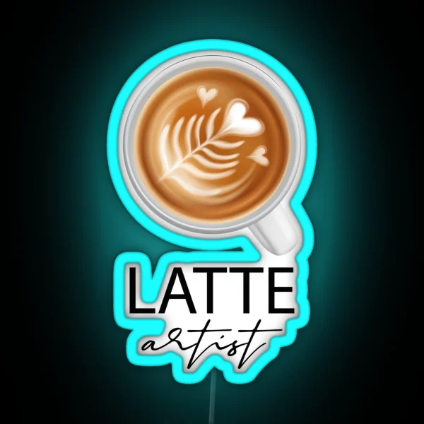 Latte Artist RGB Neon Sign