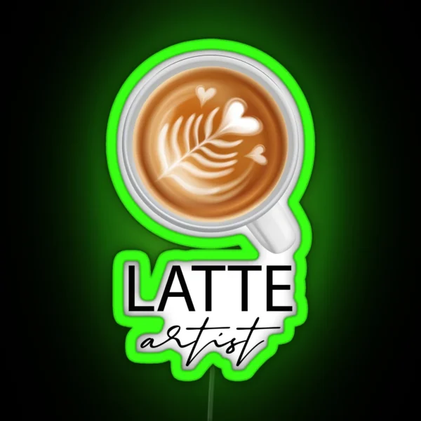 Latte Artist RGB Neon Sign