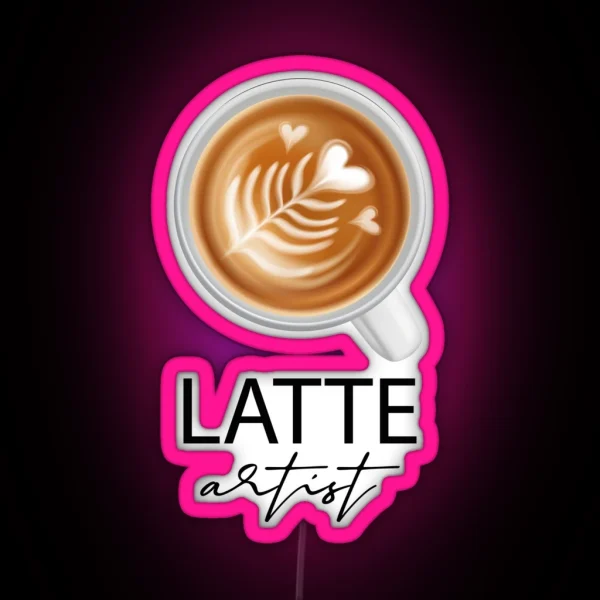 Latte Artist RGB Neon Sign