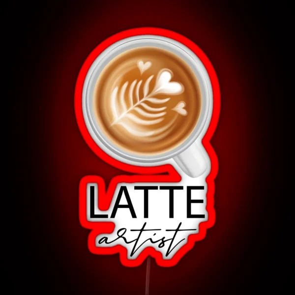 Latte Artist RGB Neon Sign