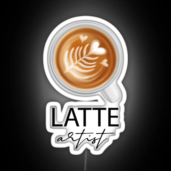 Latte Artist RGB Neon Sign