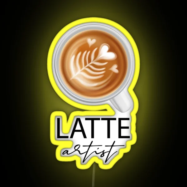 Latte Artist RGB Neon Sign