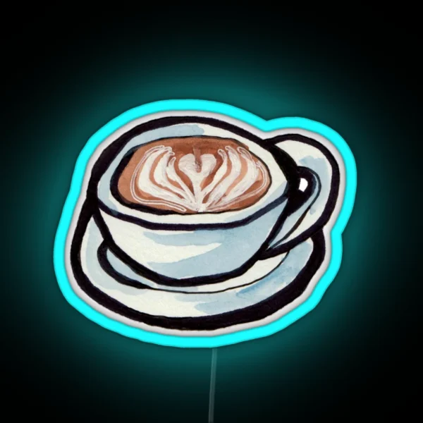 Latte Heart RGB Neon Sign