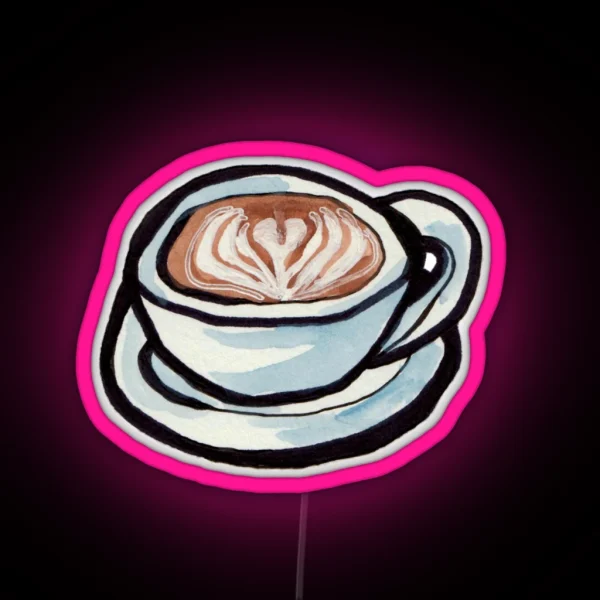 Latte Heart RGB Neon Sign
