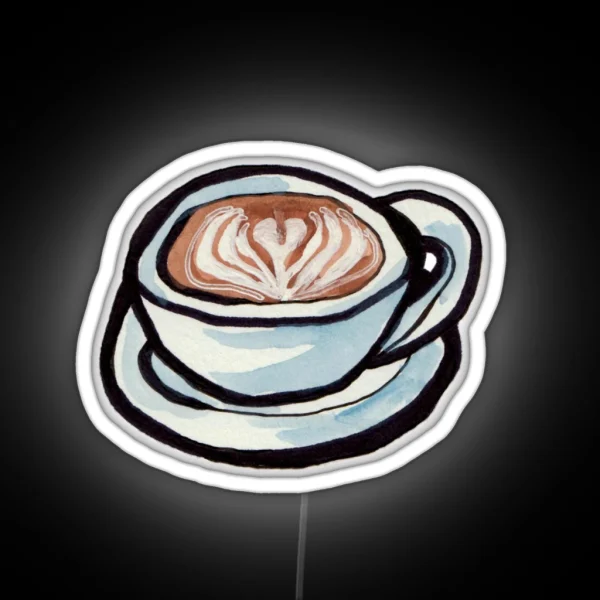 Latte Heart RGB Neon Sign