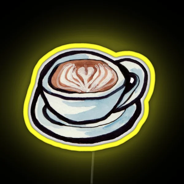 Latte Heart RGB Neon Sign