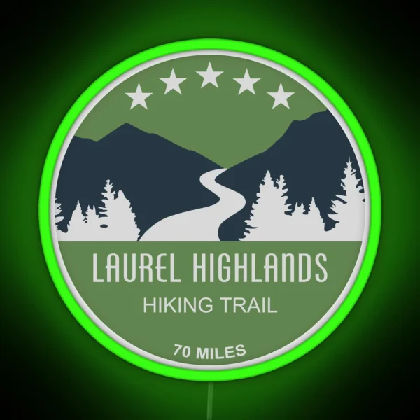 Laurel Highlands Hiking Trail RGB Neon Sign