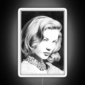 Lauren Bacall One Of The Greatest Female Star Of Classic Hollywood RGB Neon Sign