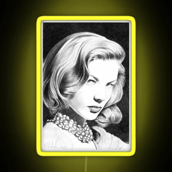 Lauren Bacall One Of The Greatest Female Star RGB Neon Sign