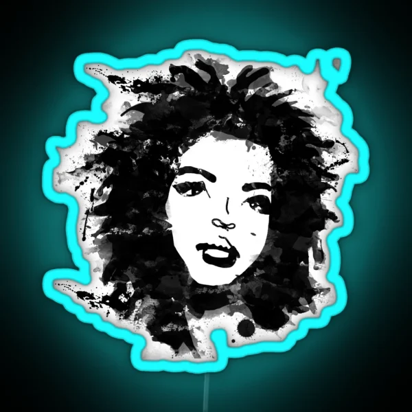 Lauryn Hill Monochrome RGB Neon Sign