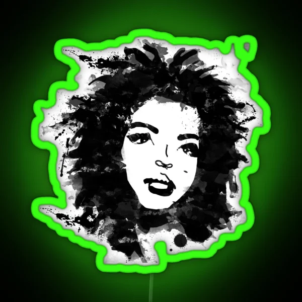 Lauryn Hill Monochrome RGB Neon Sign