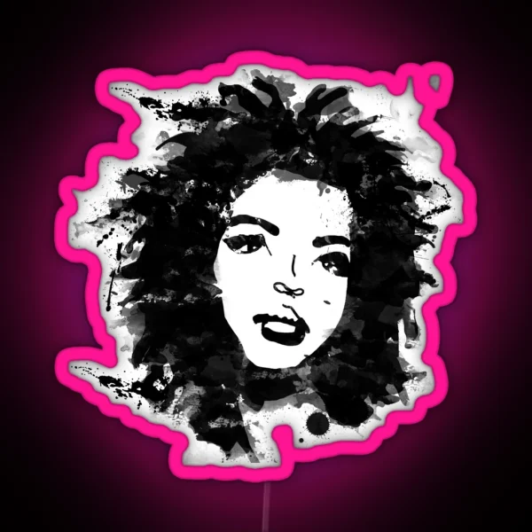 Lauryn Hill Monochrome RGB Neon Sign