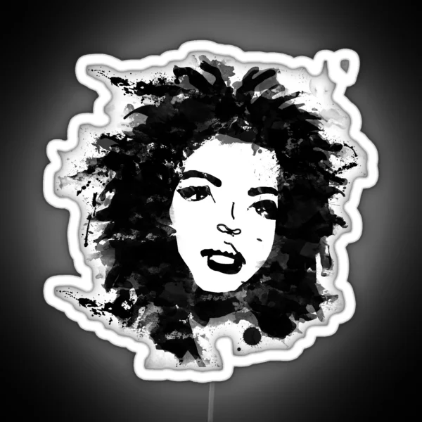 Lauryn Hill Monochrome RGB Neon Sign